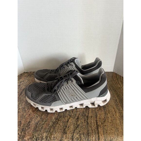 Mens On Cloud Cloudswift 2 Helion Speedboard Rock/Slate Grey Running Shoes 10 - Picture 2 of 8
